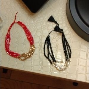 Glittery Tassel Beaded Bracelets